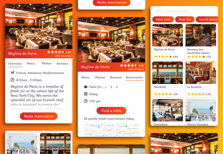 restaurant reservation